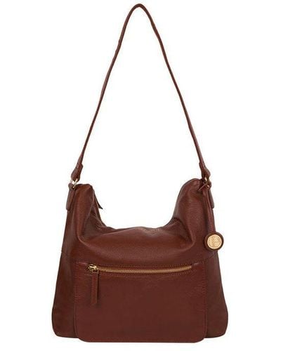 Pure Luxuries 'Tenley' Leather Shoulder Bag - Brown