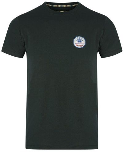 Aquascutum Patch-logo Zwart T-shirt - Groen