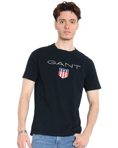 GANT | T-shirt Met Ronde Hals Big Shield - Zwart