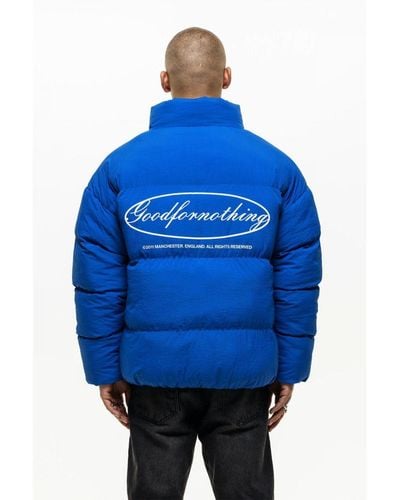 Good For Nothing Oval Puffer Jacket - Blue