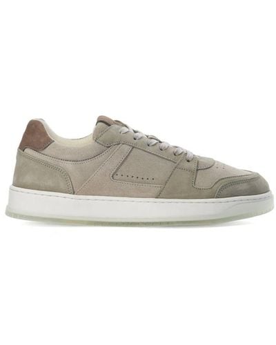 Dune Tylor - Leather Lace-up Trainers Leather - Grey