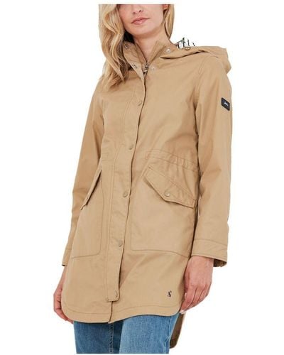 Joules Loxley Waterproof Breathable Hooded Coat - Natural