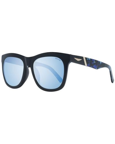 Police Mirrored Square Sunglasses - Blue