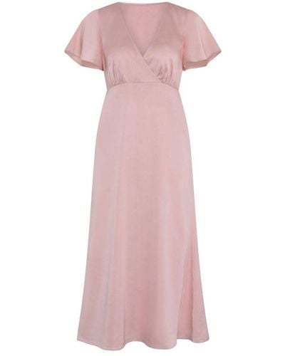 OMNES Mattox Midi Dress - Pink