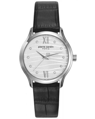 Pierre Cardin Montgallet Watch Pc108162F08 Leather - Grey