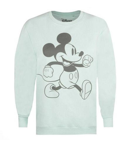 Disney Ladies Mickey Mouse Sweatshirt (Seafoam) - Blue