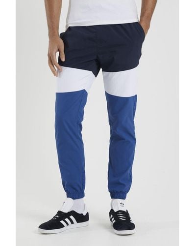 Brave Soul 'Pine' Taslan Cuffed Cargo Trousers - Blue