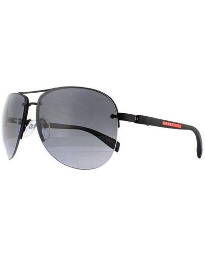 Prada Sunglasses 56Ms Dg05W1 Rubber Polarized Gradient Metal - White