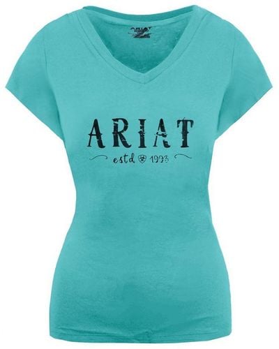 Ariat Logo T-Shirt Spandex - Blue