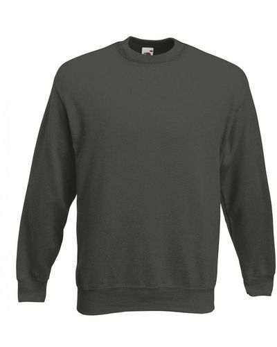 Fruit Of The Loom Premium 70/30 Set-in Sweater (charcoal) - Grijs