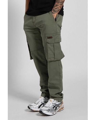 Bench 'Sergei' Regular Fit Cotton Cargo Trousers - Green