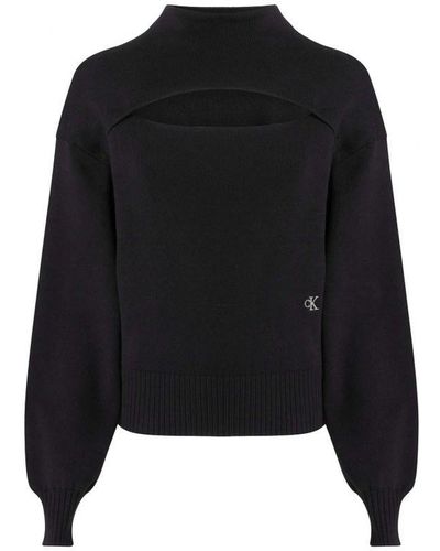 Calvin Klein Ck Jeans Uitsnijden Losse Sweater - Zwart