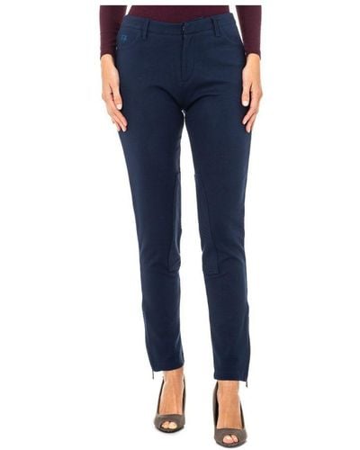 La Martina Ottoman Elastic Trousers Type leggings Lwt003 Woman Viscose - Blue
