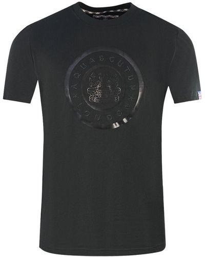 Aquascutum London Circle Logo T-Shirt - Black