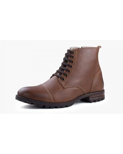 Redfoot Decker Tan Leather Fashion Work Boot - Brown