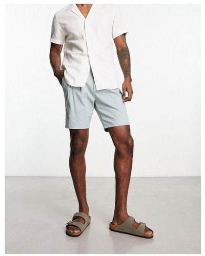 ASOS Pleated Chino Shorts - White