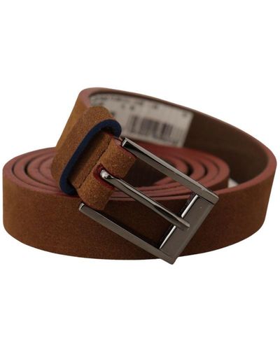 Dolce & Gabbana Logo Engraved Metal Waist Buckle Belt Leather - Brown