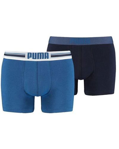 PUMA Placed Logo Boxers 2 Pack - Blue