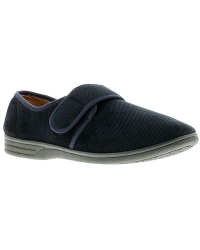 Dr Keller Slippers George Touch Fastening Textile - Black