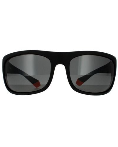 Polaroid Wrap Polarized Sunglasses - Black