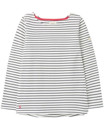 Joules Harbour Long Sleeve Jersey Top Cotton - White