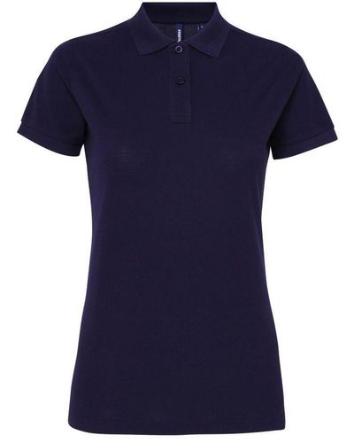 Asquith & Fox Ladies Short Sleeve Performance Blend Polo Shirt () - Blue