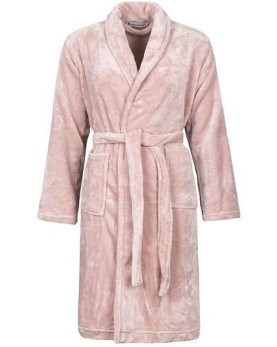 Heat Holders Ladies Fleece Dressing Gown For Winter - Dusty Pink
