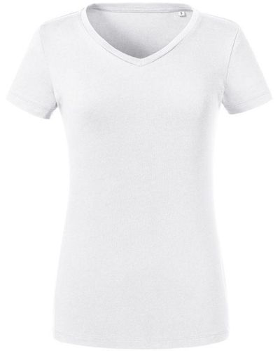 Russell Ladies Organic Short-Sleeved T-Shirt () Cotton - White