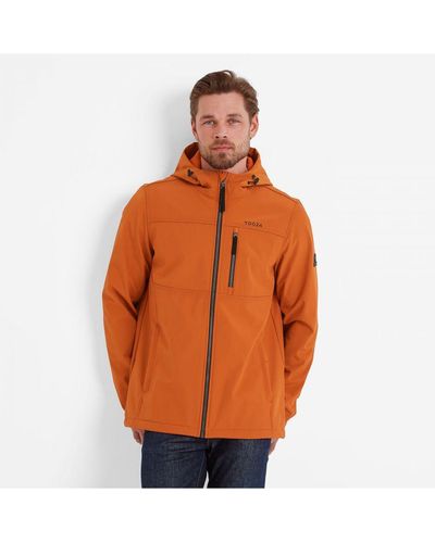 TOG24 Truro Hooded Softshell Jacket - Dark Orange