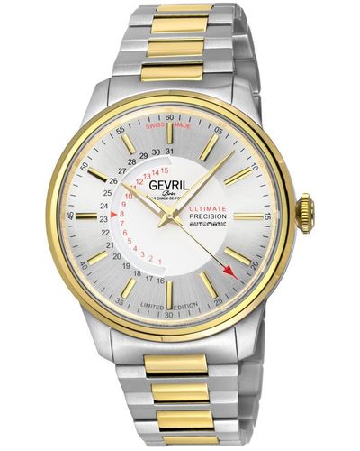 Gevril Guggenheim Automatic 316l Stainless Steel Silver Dial - Metallic