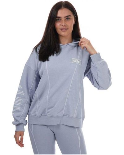 The Couture Club S Overlock Definition Oversized Hoody - Blue