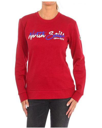 North Sails Long-sleeved Crew-neck Sweatshirt 9024250 Women - Red