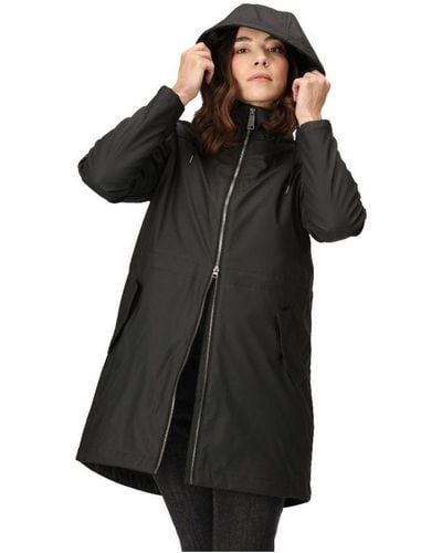 Regatta Fantine Insulated Hooded Full Zip Jacket Coat - Black