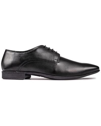 Lambretta Ben Leather Derby Shoes - Black