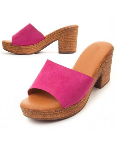 Montevita Heel Sandal Santal2 In Fuschia - Pink