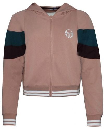 Sergio Tacchini Ilma Hoodie Zip Up Sweatshirt Cardigan 37762 712 Textile - Pink