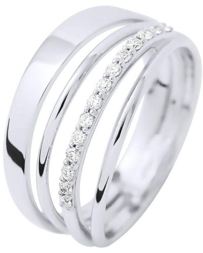 Diadema Diamond Ring 0.140 Cts Luxe Sieraden White Gold - Wit