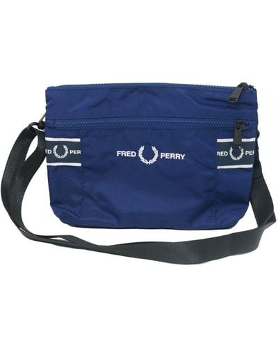 Fred Perry Graphic Tape French Navy Satchel - Blue