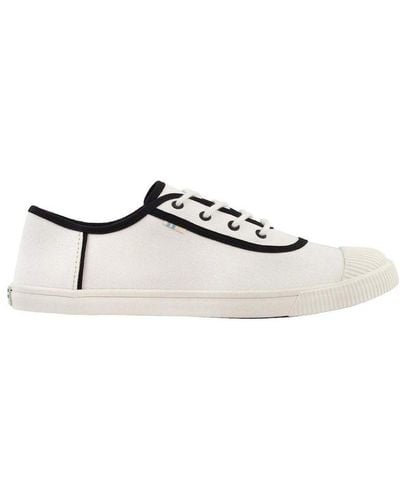 TOMS Low Top Beige Shoes Canvas - White