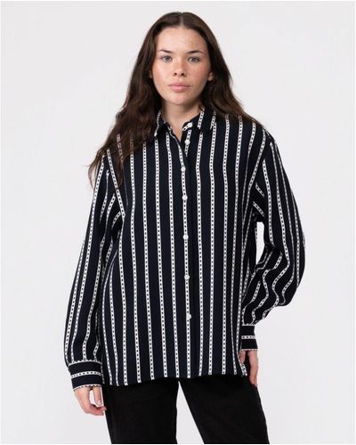 Tommy Hilfiger Argyle Stripe Relaxed Fit Shirt - Black