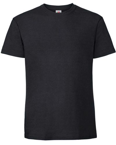 Fruit Of The Loom Iconic Premium Ringspun Cotton T-Shirt () - Black