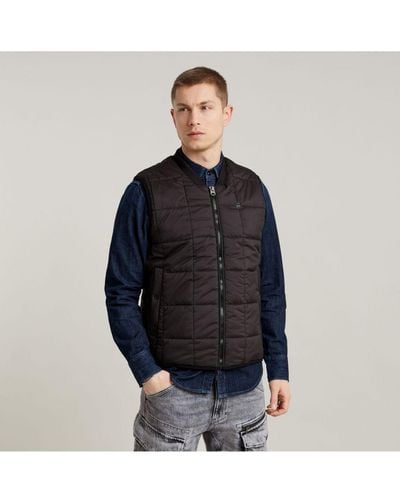 G-Star RAW G-Star Raw Meefic Square Quilted Vest - Blue