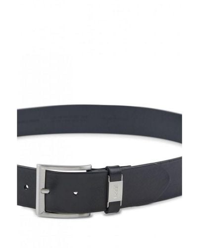 BOSS Connio Leather Belt - Blue