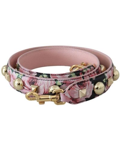 Dolce & Gabbana Floral Stud Shoulder Strap - Pink