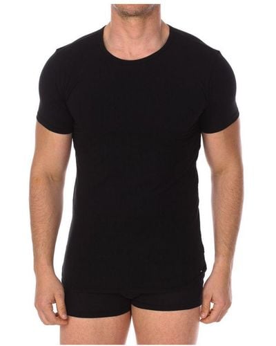 Tommy Hilfiger Pack-3 Short-Sleeved Undershirts 2S87905187 - Black