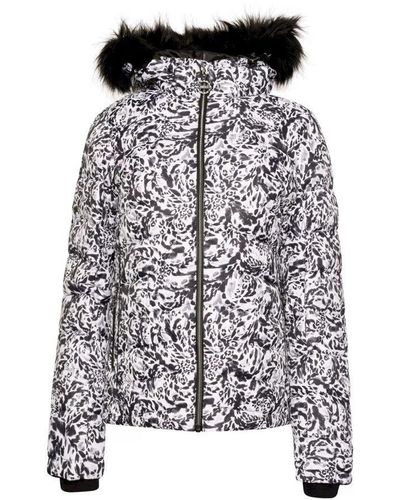 Dare 2b Glamorize Iii Leopard Print Gewatteerde Ski Jas (zwart/wit) - Meerkleurig