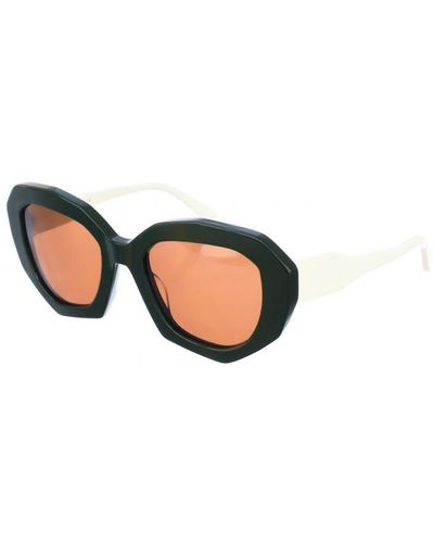 Marni Me606S Oval-Shaped Acetate Sunglasses - Orange