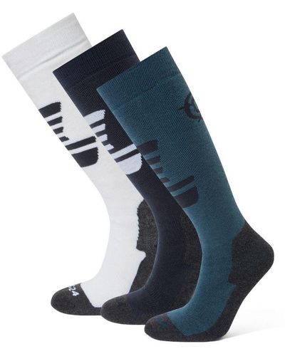 TOG24 Bergenz 3 Pack Ski Socks Dark/Optic/Jewel - Blue
