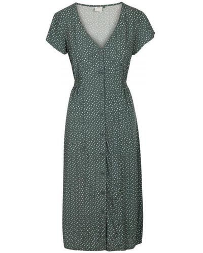 Trespass Ladies Nia Spotted Dress (Spruce) - Green