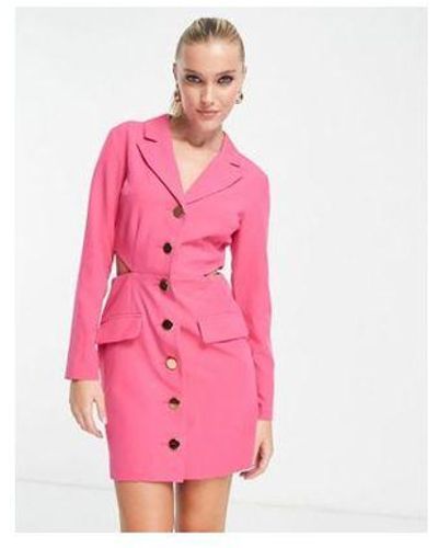 Miss Selfridge Cut Out Tailored Dress - Pink